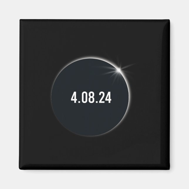 Íman Total América 04 08 24 Eclipse Solar Total 2024 (Frente)