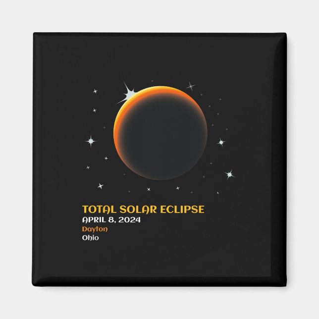 Íman Total América 04 08 24 Eclipse Solar Total 2024 (Frente)