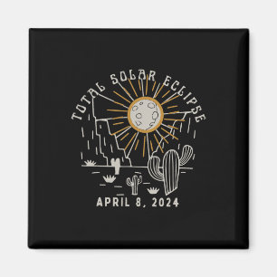 Íman Total de Eclipse Solar 2024 Totalmente Oeste dos E