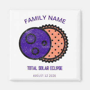 Íman Total de Eclipse Solar 2026 Personalizado
