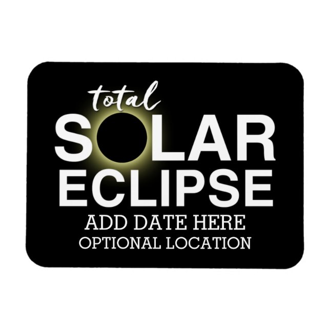 Íman Total do Eclipse Solar 2017 - Data e local persona (Horizontal)