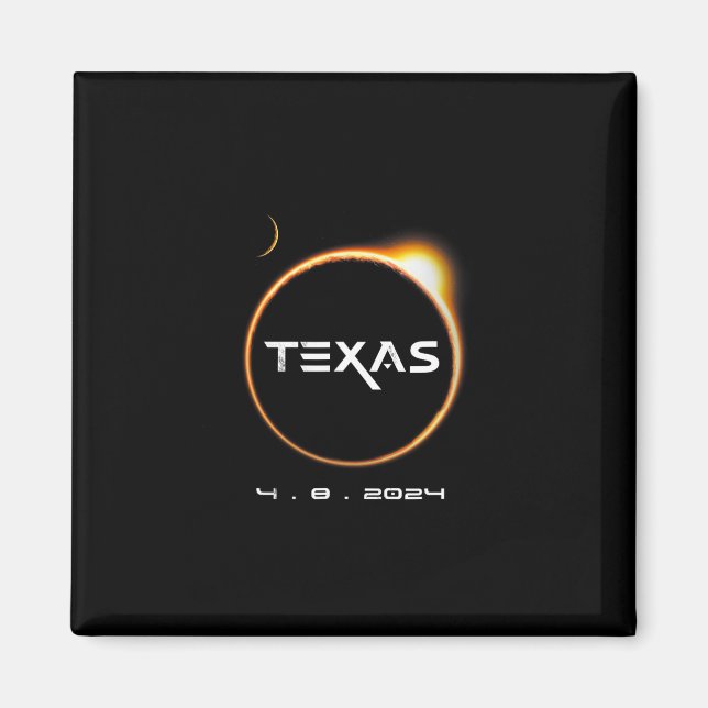 Íman Total do Texas 4.08.2024 Eclipse Solar Total 2024 (Frente)