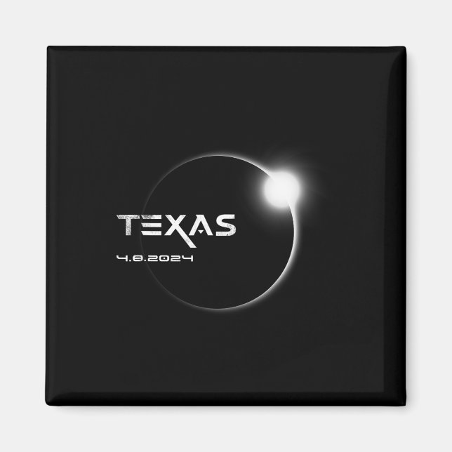 Íman Total do Texas 4.08.2024 Eclipse Solar Total 2024 (Frente)