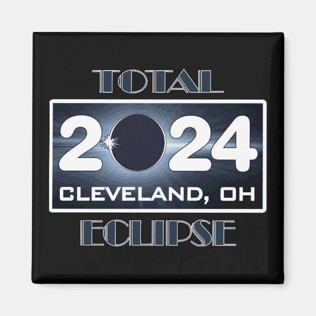 Íman Total Eclipse Cleveland Ohio 2024 Caminho da Total (Frente)