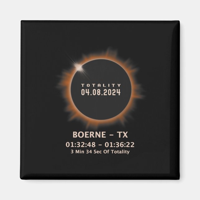 Íman Total Eclipse Solar 2024 04.08.24 Texas Tx (Frente)