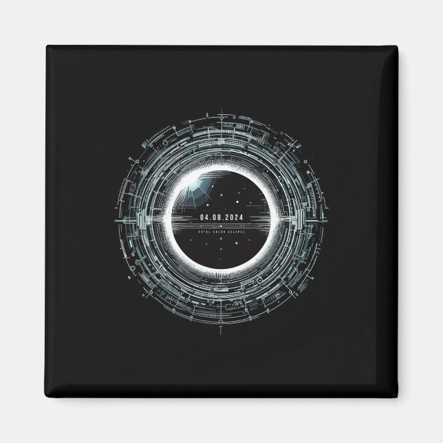 Íman Total Eclipse Solar S Abril De 2024 Totalidade S U (Frente)