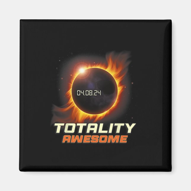 Íman Total Real Eclipse Solar 2024 Totalidade Awesom (Frente)