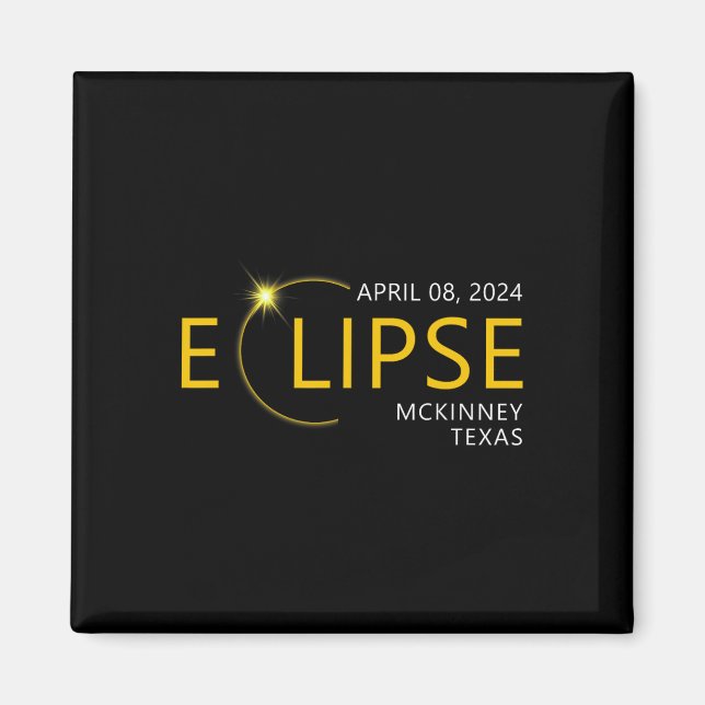 Íman Total Solar Eclipse Apirl 08 2024 Mckinney Texas T (Frente)