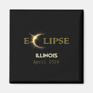Íman Total Solar Eclipse Illinois Totalidade abril 8 20