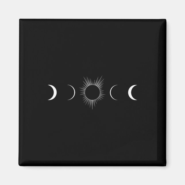Íman Totalidade das fases da lua do Eclipse solar (Frente)