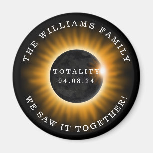 Íman Totalidade do Eclipse Solar 2024 Família Personali