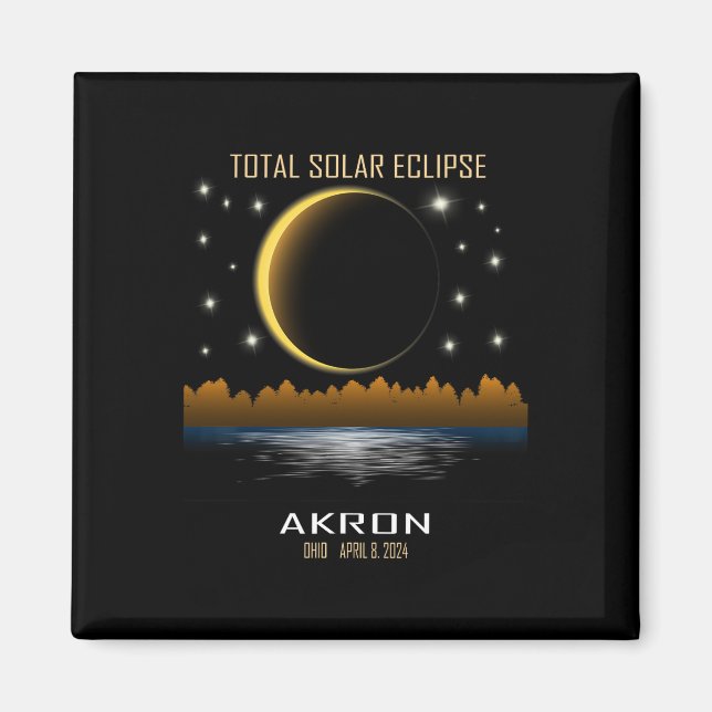Íman Totalidade do Eclipse Solar Total 2024 (Frente)
