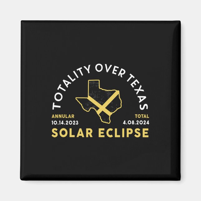 Íman Totalidade do Texas Eclipse Solar Total Anual 2024 (Frente)