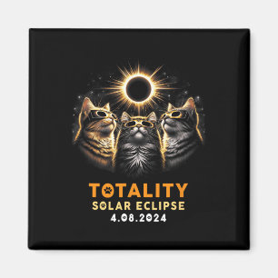 Íman Totalidade Gatos Vestindo Eclipse Solar Gles 4.08.