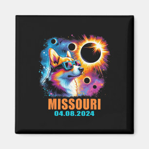 Íman Totalidade Total Eclipse Solar 2024 Missouri Corgi