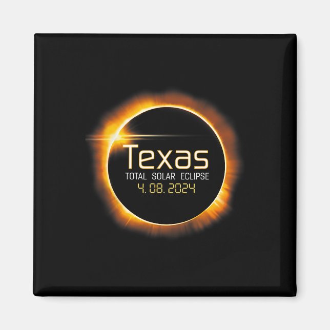 Íman Totalidade Usa do Eclipse Solar Texas 2024 (Frente)