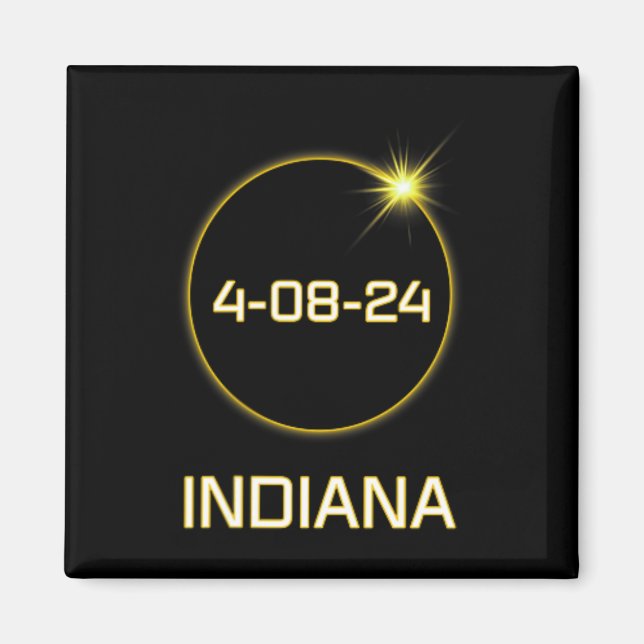 Íman Totality Path 2024 Indiana Total Eclipse Pocket (Frente)