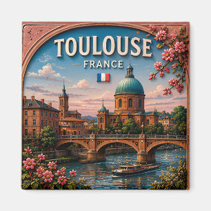 Íman 🌇 Toulouse França Cidade Histórica E Silhueta Do