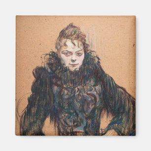 Íman Toulouse-Lautrec - Mulher com um Boa Preto