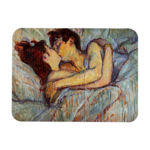 Íman Toulouse-Lautrec na cama o ímã do beijo