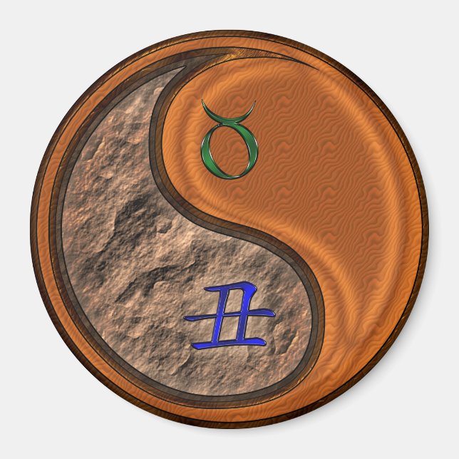 Íman Touro & Boi de Madeira (Frente)