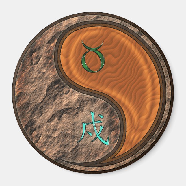 Íman Touro & Cão de Madeira (Frente)