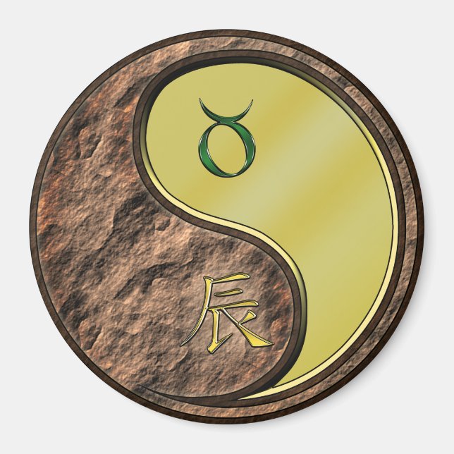 Íman Touro & Dragão de Metal (Frente)