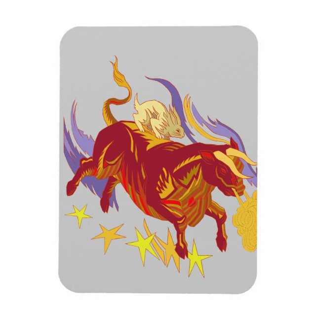 Íman Touro e Coelho — Magneta flexível (Vertical)