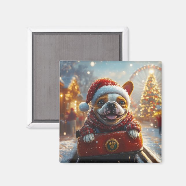 Íman Touro Terrier Cachorro Porta copos Natal (Front/Back)