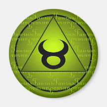 Touro Zodíaco Triângulo Verde Curvo