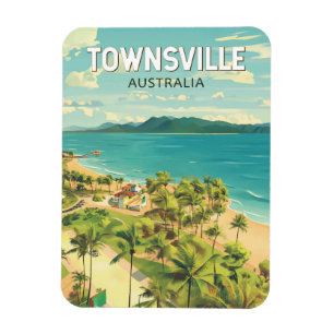 Íman Townsville Austrália - Viagem Art Vintage