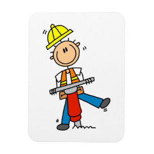 Íman Trabalhador da Construção I Constrói Camisetas e P