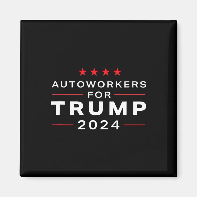 Íman Trabalhadores Para Trump 2024 - Design Trump Union (Frente)