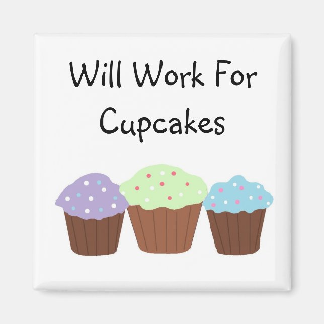 Íman Trabalhará para Cupcakes (Frente)