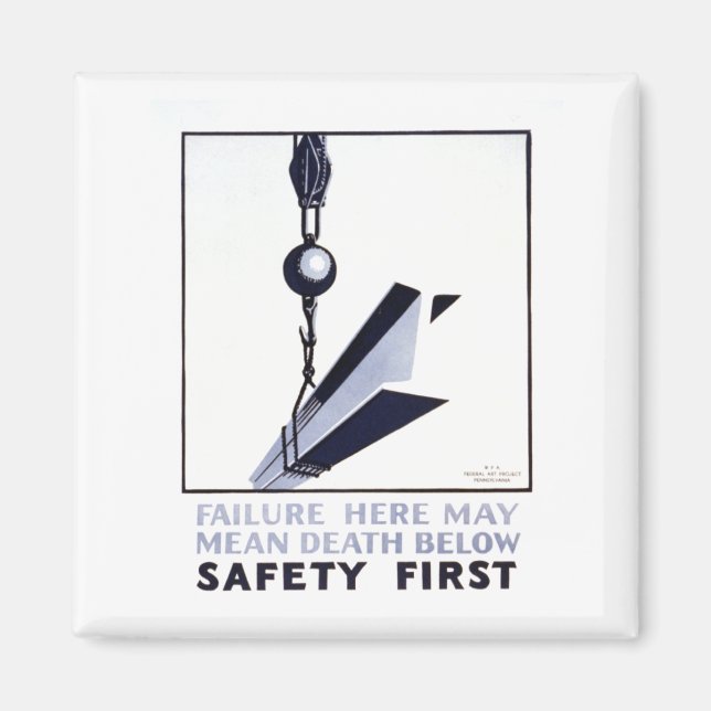 Íman Trabalhe com cuidado (Frente)