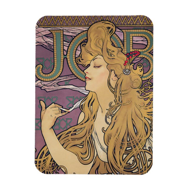 Íman Trabalho (1896) de Alphonse Mucha (Vertical)