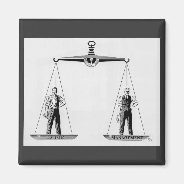 Íman Trabalho Antigo vs Gestão, Balança da Justiça (Frente)