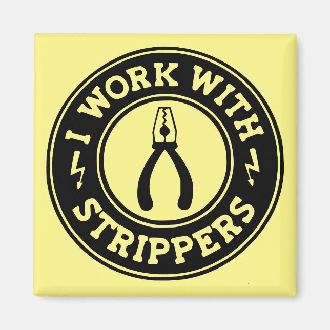 Íman Trabalho com strippers #USAPatriotGraphics © (Frente)