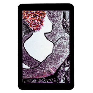 Íman Trabalho de arte de abraço entre casais, preto e b