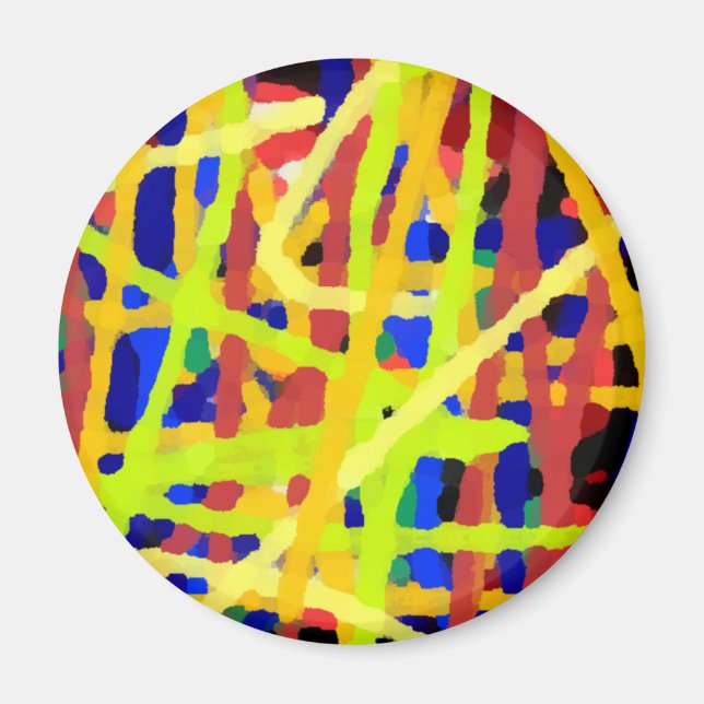 Íman Trabalho de arte de Abstrato colorida (Frente)