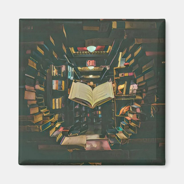 Íman Trabalho de arte de amante de livros (Frente)