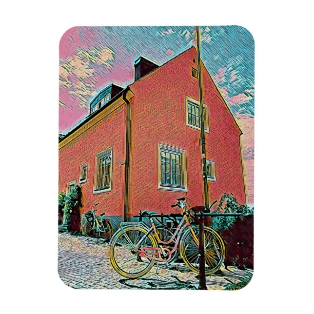 Íman Trabalho de arte de bicicleta retroativa (Vertical)