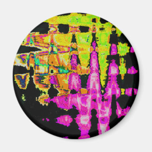 Íman Trabalho de arte de Cores Únicas: Roxo, Preto e Li