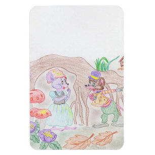 Íman Trabalho de arte de Crianças Personalizadas, dois 