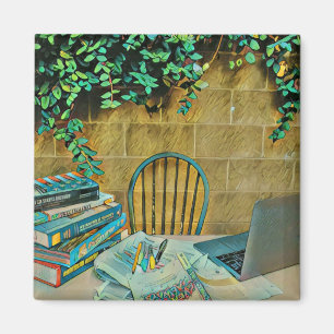 Íman Trabalho de arte de leitura da Vintage