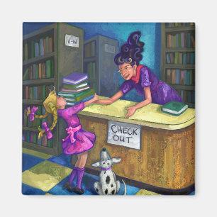 Íman Trabalho de arte de saída de biblioteca