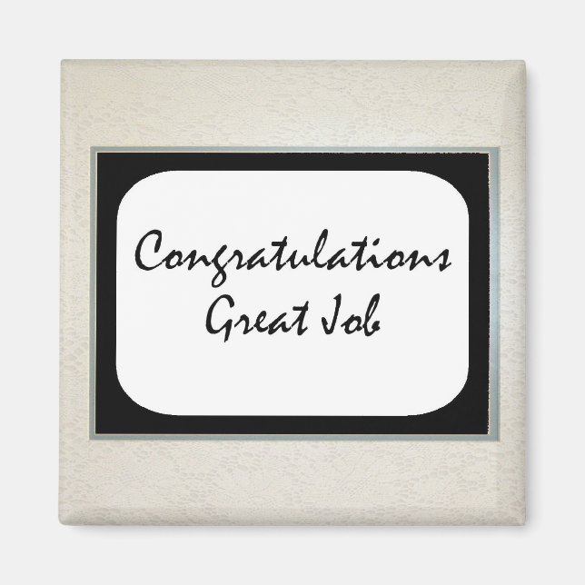 Íman Trabalho de Excelente de parabéns (Frente)