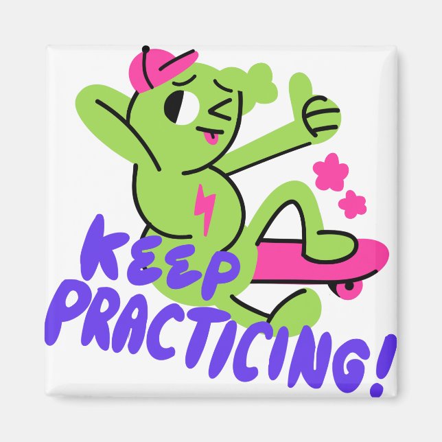 Íman Trabalho Koala-ty Continue praticando Boa motivaçã (Frente)