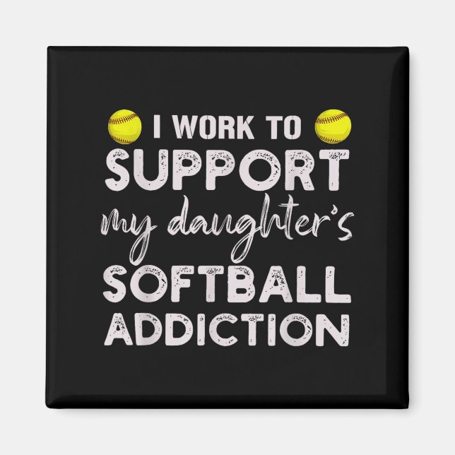 Íman Trabalho para apoiar a dependência de softball da  (Frente)