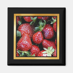 Íman Trabalhos de arte do teste padrão da morango ou